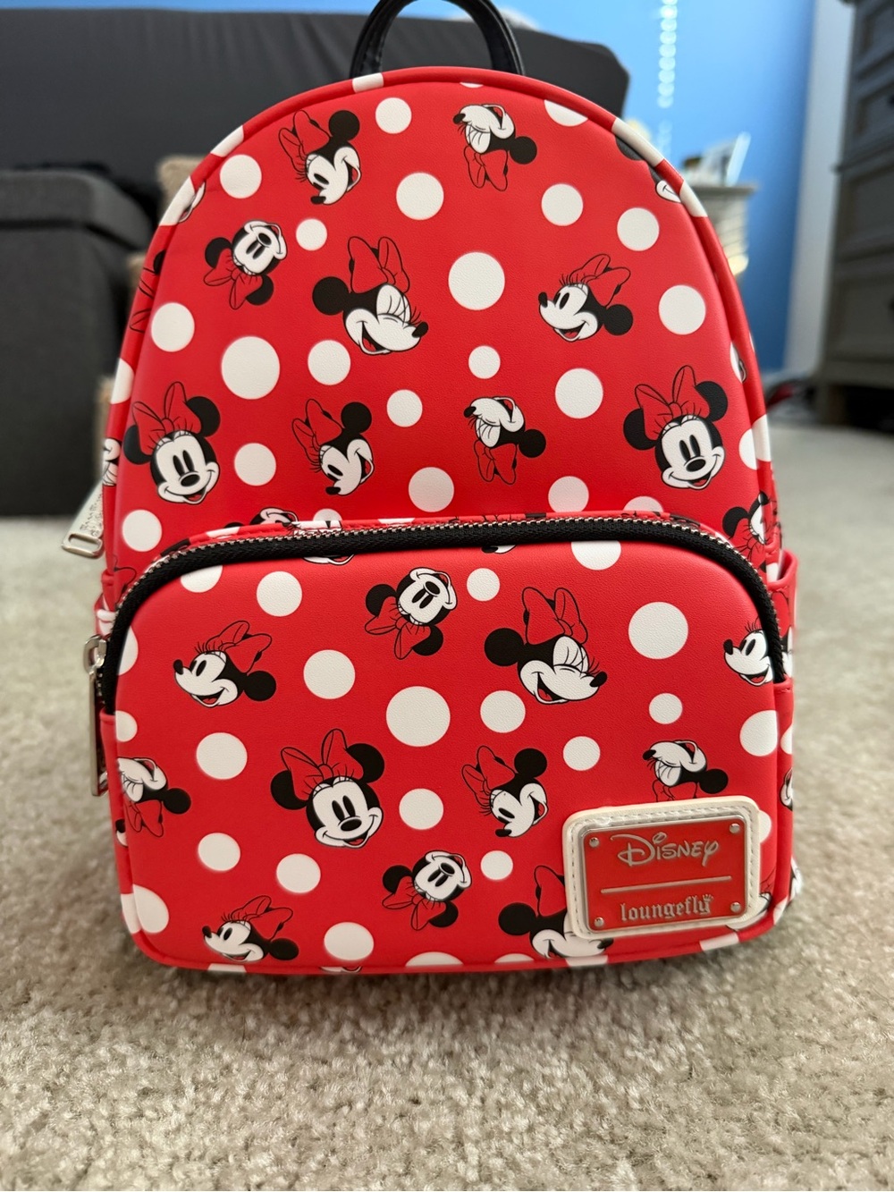 Loungefly Red Minnie Mouse Polka Dot Mini Backpack